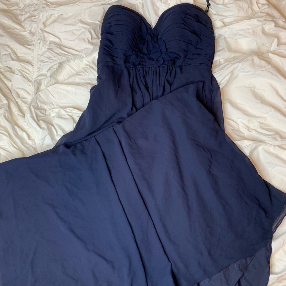 Formal Blue Strapless Dress